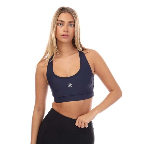 Skins Womens/Ladies Series-3 Active Sports Bra / Navy